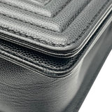 シャネル CHANEL ボーイシャネル25 A67086 ブラック アンティークゴールド金具 キャビアスキン レディース ショルダーバッグ
