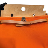 エルメス HERMES エールバッグジップPM □N刻印 オレンジ シルバー金具 トワル/レザー レディース ショルダーバッグ