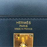 エルメス HERMES ケリー25 内縫い W刻 ブルードプリュス ゴールド金具 スイフト レディース ハンドバッグ