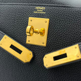 エルメス HERMES ケリー28 内縫い D刻印 ブラック ゴールド金具 トゴ レディース ハンドバッグ