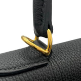 エルメス HERMES ケリー28 内縫い D刻印 ブラック ゴールド金具 トゴ レディース ハンドバッグ