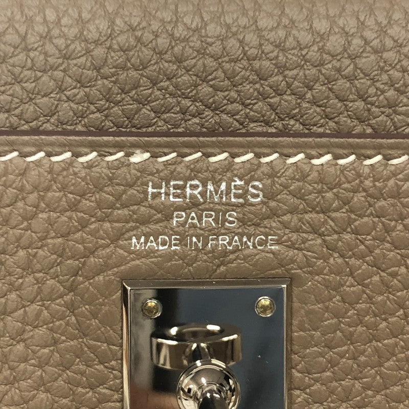 エルメス HERMES バーキン25 内縫い U刻 エトゥープ シルバー金具 トゴ レディース ハンドバッグ