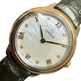 オメガ OMEGA デ・ヴィル プレステージ ホワイトシェル 434.23.28.60.55.001 K18イエローゴールド×ステンレススチール レディース 腕時計