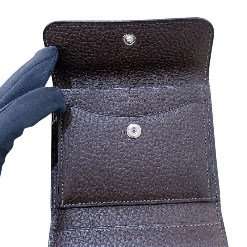 エルメス HERMES イリア B刻 カカオ ヴァッシュギャロップ レディース コインケース