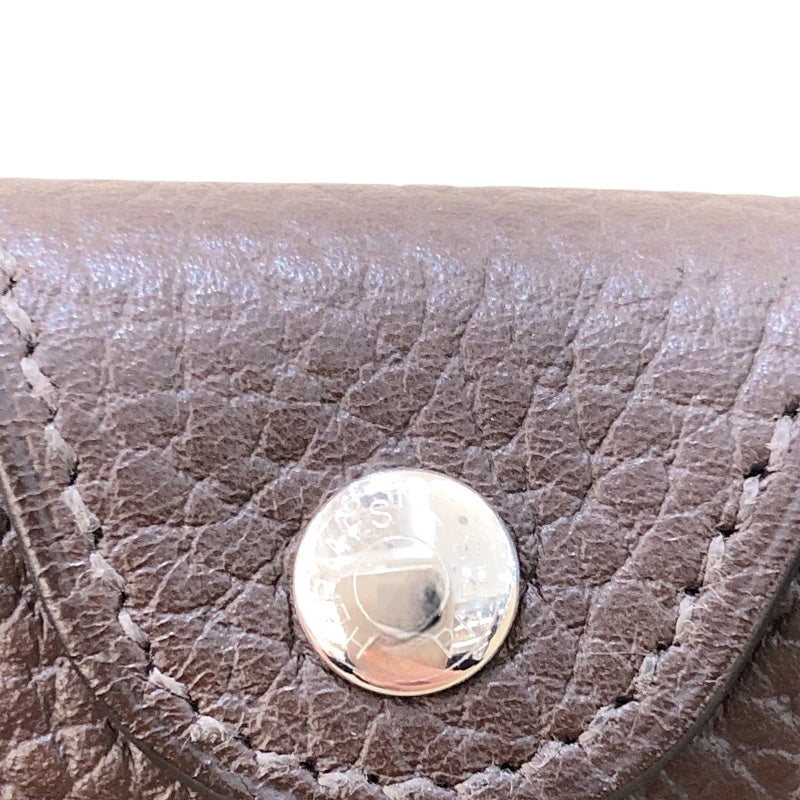 エルメス HERMES イリア B刻 カカオ ヴァッシュギャロップ レディース コインケース