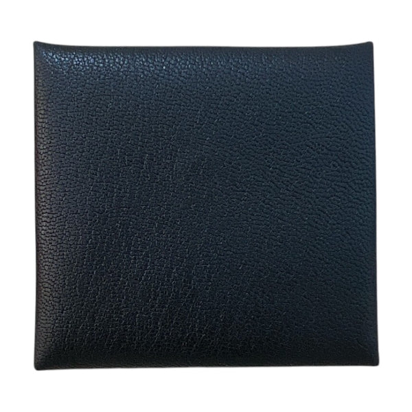 エルメス HERMES バスティア　ヴェルソ W刻 ブラック/モーヴペール シェーブル レディース コインケース