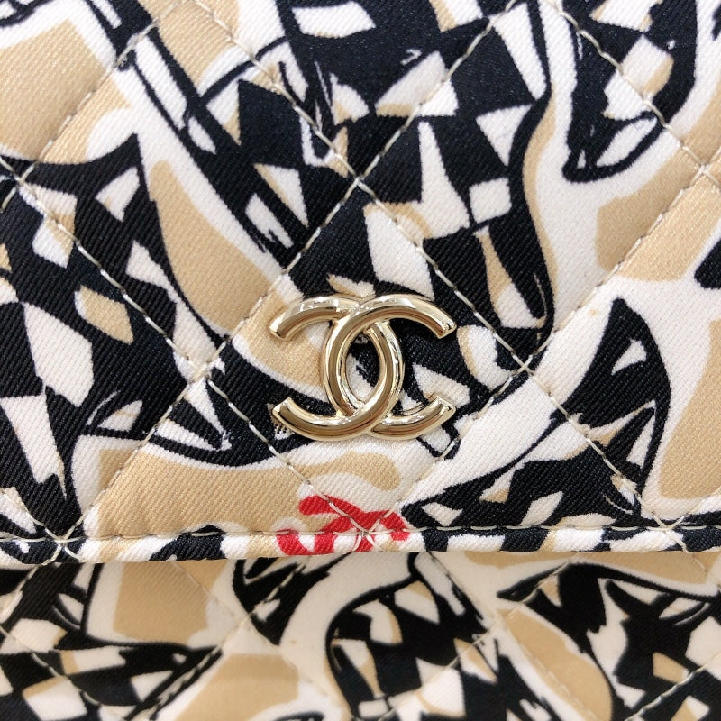 シャネル CHANEL ミニマトラッセチェーンショルダーバッグ ベージュ/ゴールド金具 キャンバス キャンバス レディース ショルダーバッグ