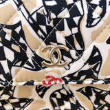 シャネル CHANEL ミニマトラッセチェーンショルダーバッグ ベージュ/ゴールド金具 キャンバス キャンバス レディース ショルダーバッグ