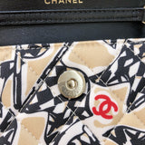 シャネル CHANEL ミニマトラッセチェーンショルダーバッグ ベージュ/ゴールド金具 キャンバス キャンバス レディース ショルダーバッグ