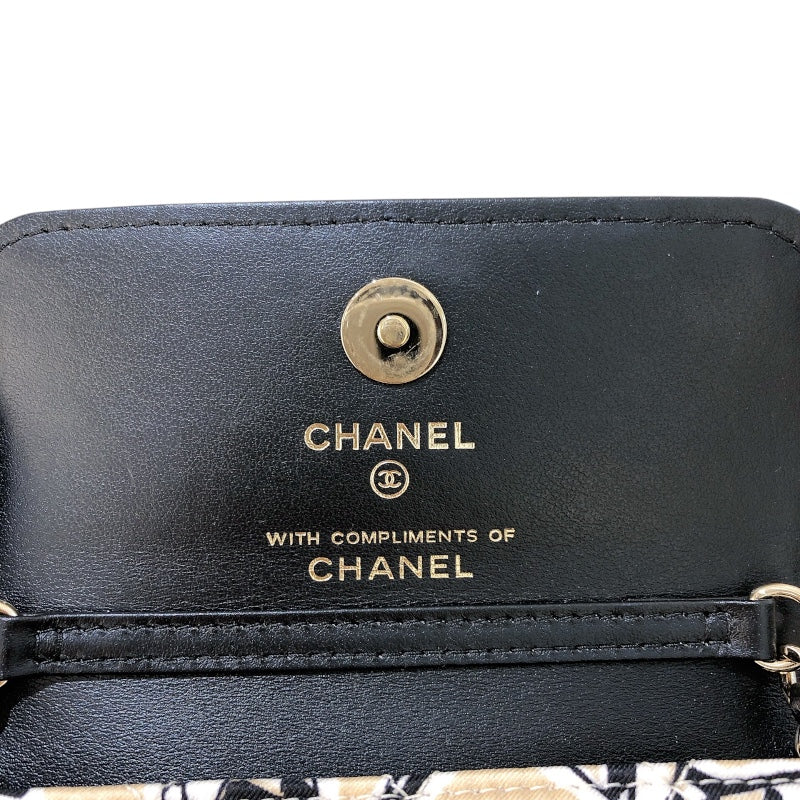 シャネル CHANEL ミニマトラッセチェーンショルダーバッグ ベージュ/ゴールド金具 キャンバス キャンバス レディース ショルダーバッグ