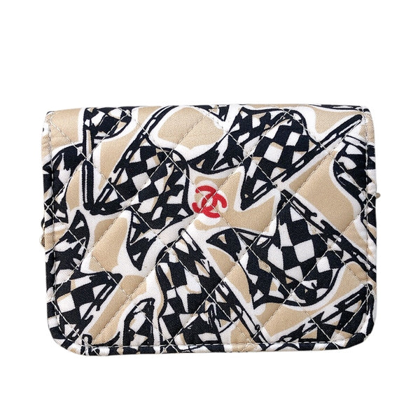 シャネル CHANEL ミニマトラッセチェーンショルダーバッグ ベージュ/ゴールド金具 キャンバス キャンバス レディース ショルダーバッグ