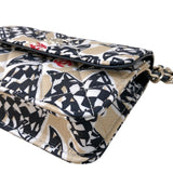 シャネル CHANEL ミニマトラッセチェーンショルダーバッグ ベージュ/ゴールド金具 キャンバス キャンバス レディース ショルダーバッグ