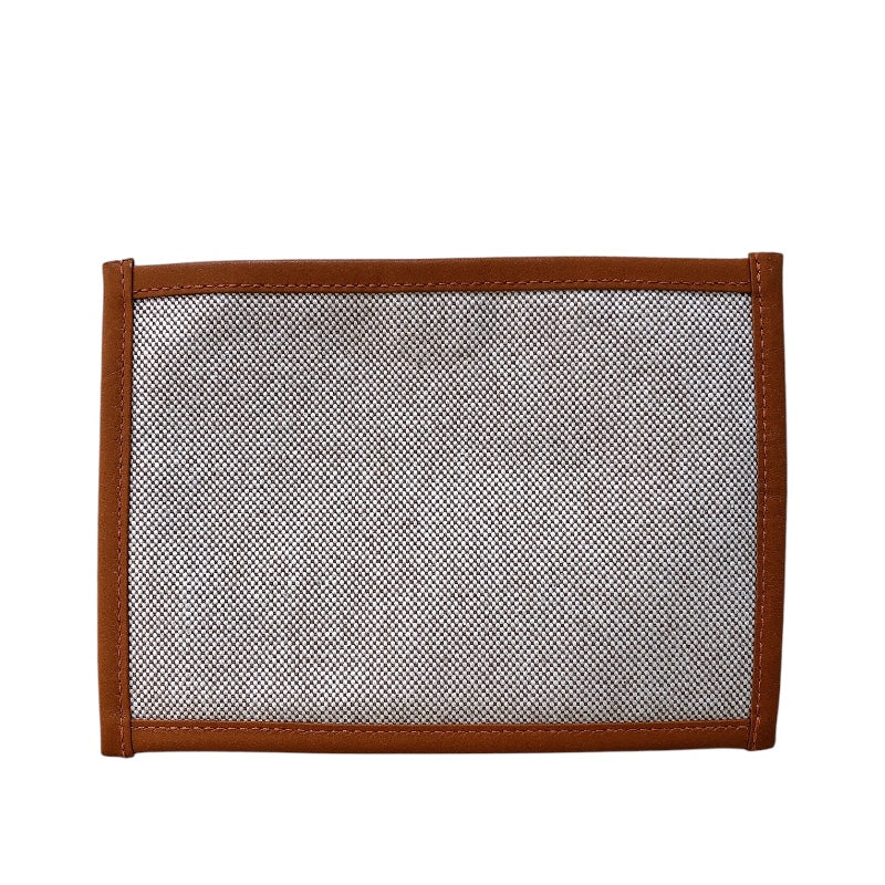エルメス HERMES プティアッシュポーチ オレンジ トワル/エバー