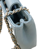 シャネル CHANEL マトラッセ チェーンショルダー AS3176 ライトブルー シルバー金具 ラムスキン レディース ショルダーバッグ