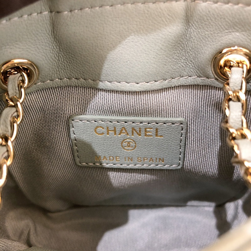 シャネル CHANEL マトラッセ チェーンショルダー AS3176 ライトブルー シルバー金具 ラムスキン レディース ショルダーバッグ