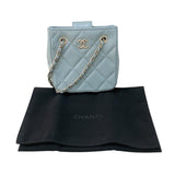 シャネル CHANEL マトラッセ チェーンショルダー AS3176 ライトブルー シルバー金具 ラムスキン レディース ショルダーバッグ