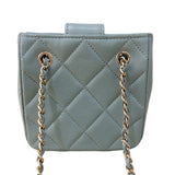 シャネル CHANEL マトラッセ チェーンショルダー AS3176 ライトブルー シルバー金具 ラムスキン レディース ショルダーバッグ