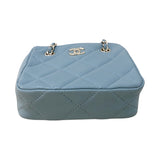 シャネル CHANEL マトラッセ チェーンショルダー AS3176 ライトブルー シルバー金具 ラムスキン レディース ショルダーバッグ