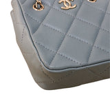 シャネル CHANEL マトラッセ チェーンショルダー AS3176 ライトブルー シルバー金具 ラムスキン レディース ショルダーバッグ