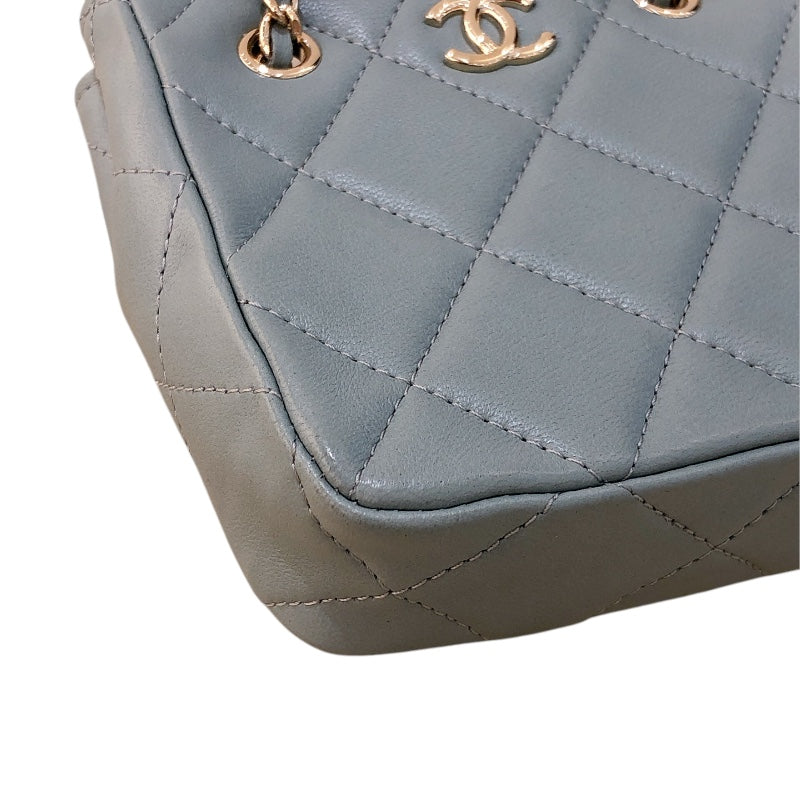 シャネル CHANEL マトラッセ チェーンショルダー AS3176 ライトブルー シルバー金具 ラムスキン レディース ショルダーバッグ