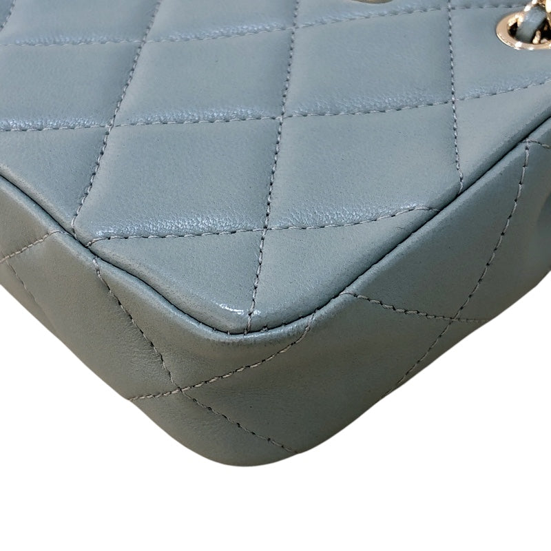 シャネル CHANEL マトラッセ チェーンショルダー AS3176 ライトブルー シルバー金具 ラムスキン レディース ショルダーバッグ