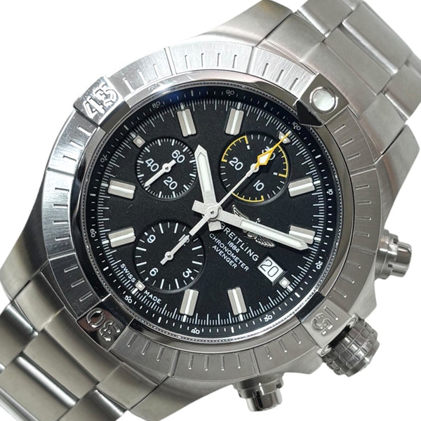ブライトリング BREITLING アベンジャークロノグラフ45 A13317(A13317101B1A1) ブラック SS メンズ 腕時計
