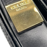 セリーヌ CELINE サークルロゴショルダー ブラック レザー レディース ショルダーバッグ