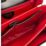 セリーヌ CELINE サークルロゴショルダー ブラック レザー レディース ショルダーバッグ