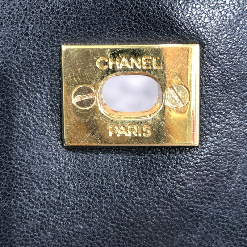 シャネル CHANEL ハウンドトゥース チェーンショルダーバッグ ブラック ゴールド金具 コットンジャージー レディース ショルダーバッグ