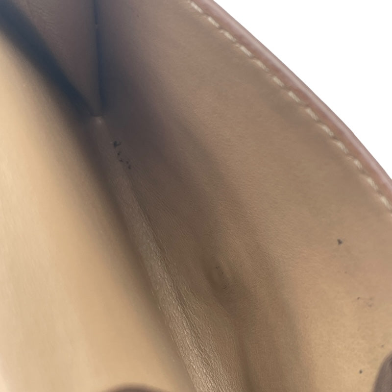 バーバリープローサム BURBERRY PRORSUM コンパクトウォレット ベージュ レザー レディース 三つ折り財布