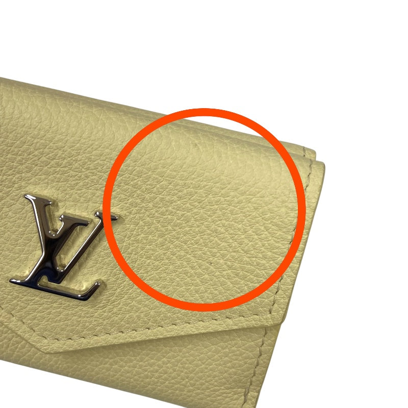 ルイ・ヴィトン LOUIS VUITTON ポルトフォイユ・ロックミニ M68483 バナナ トリヨンクレマンス レディース 三つ折り財布
