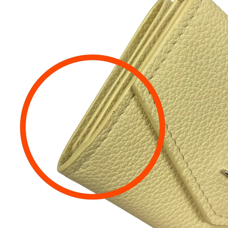 ルイ・ヴィトン LOUIS VUITTON ポルトフォイユ・ロックミニ M68483 バナナ トリヨンクレマンス レディース 三つ折り財布