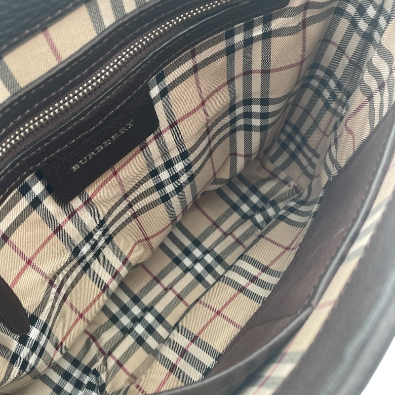 バーバリーロンドン  BURBERRY LONDON レザーショルダーバッグ ブラウン レザー レディース ショルダーバッグ