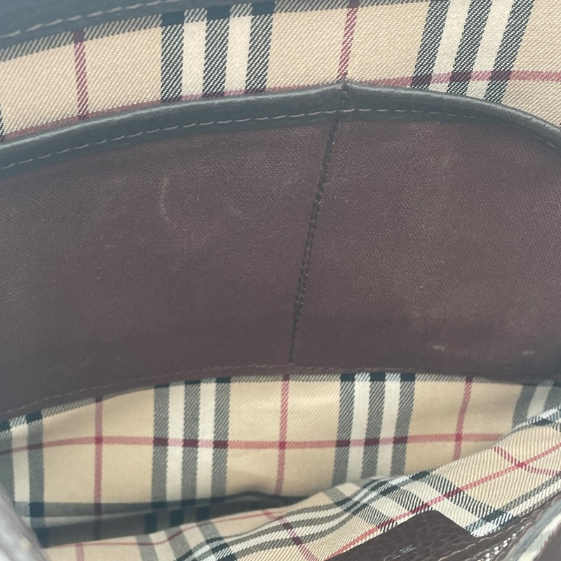 バーバリーロンドン  BURBERRY LONDON レザーショルダーバッグ ブラウン レザー レディース ショルダーバッグ