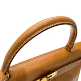エルメス HERMES ケリー35 　外縫い 〇Y刻印　(1995年製) ナチュラルサブレ　ゴールド金具 アルデンヌ レディース ハンドバッグ