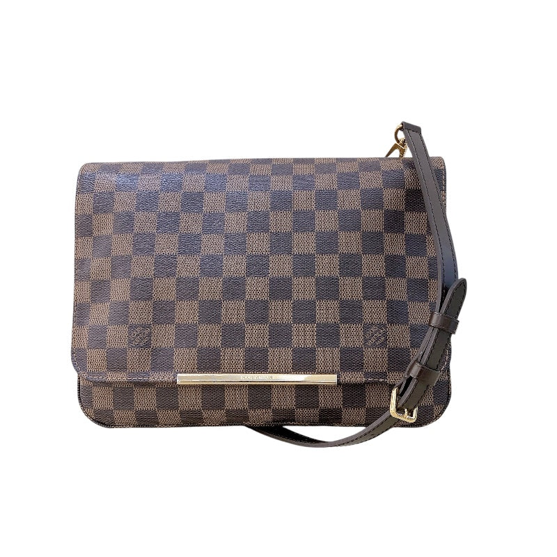 ルイ・ヴィトン LOUIS VUITTON ホクストンGM N41253 ブラウン ダミエ レディース ショルダーバッグ
