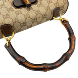 グッチ GUCCI バンブー トップバッグ ブラウン GGキャンバス レディース ハンドバッグ