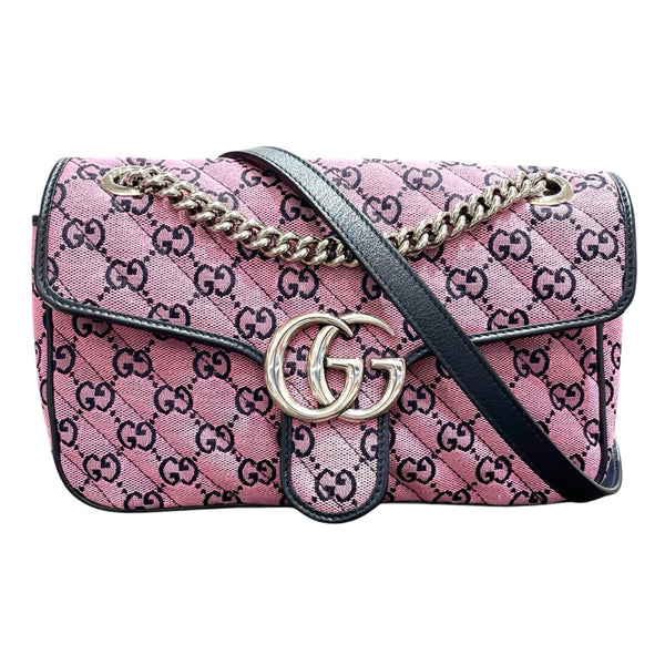 【未使用】GUCCI 花柄キャンドルホルダー グッチドラえもんコラボ 茶/ボルドー レディース PVC ショルダー