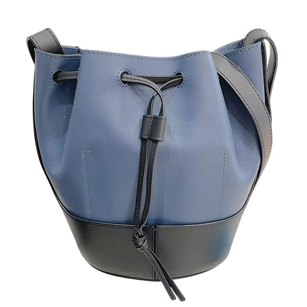 ロエベ LOEWE バルーンバッグ ネイビー レザー レディース ショルダーバッグ