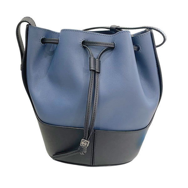 ロエベ LOEWE バルーンバッグ ネイビー レザー レディース ショルダーバッグ