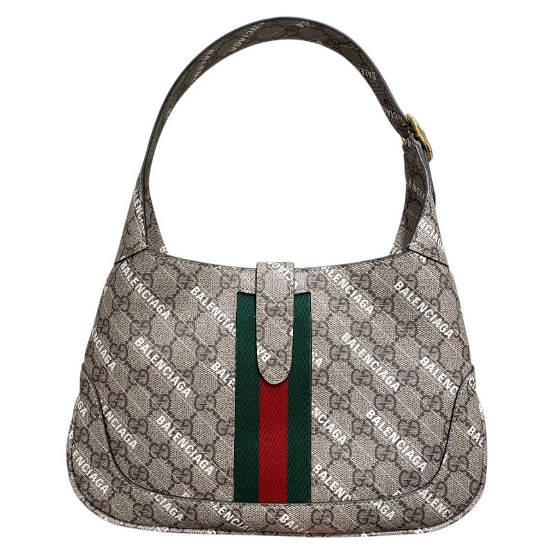 グッチ GUCCI ジャッキー1961 2WAY バレンシアガコラボ 636706 ベージュ ゴールド金具 GGスプリーム レディース ハンドバッグ