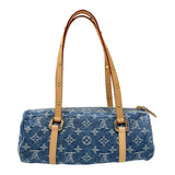 ルイ・ヴィトン LOUIS VUITTON パピヨンMM M46830 ブルー　ゴールド金具 モノグラム・デニム レディース ショルダーバッグ