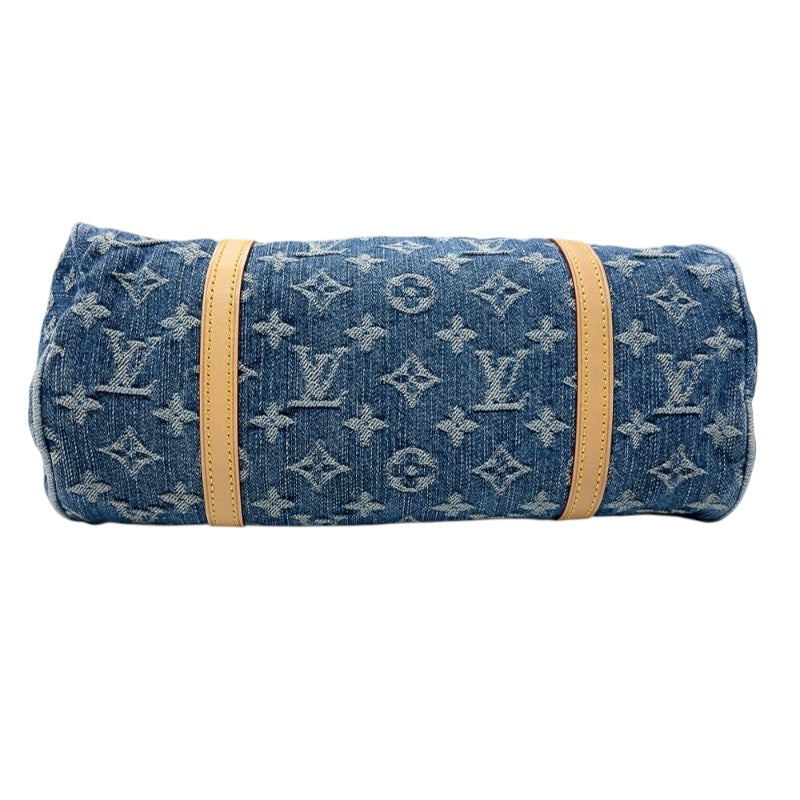 ルイ・ヴィトン LOUIS VUITTON パピヨンMM M46830 ブルー　ゴールド金具 モノグラム・デニム レディース ショルダーバッグ