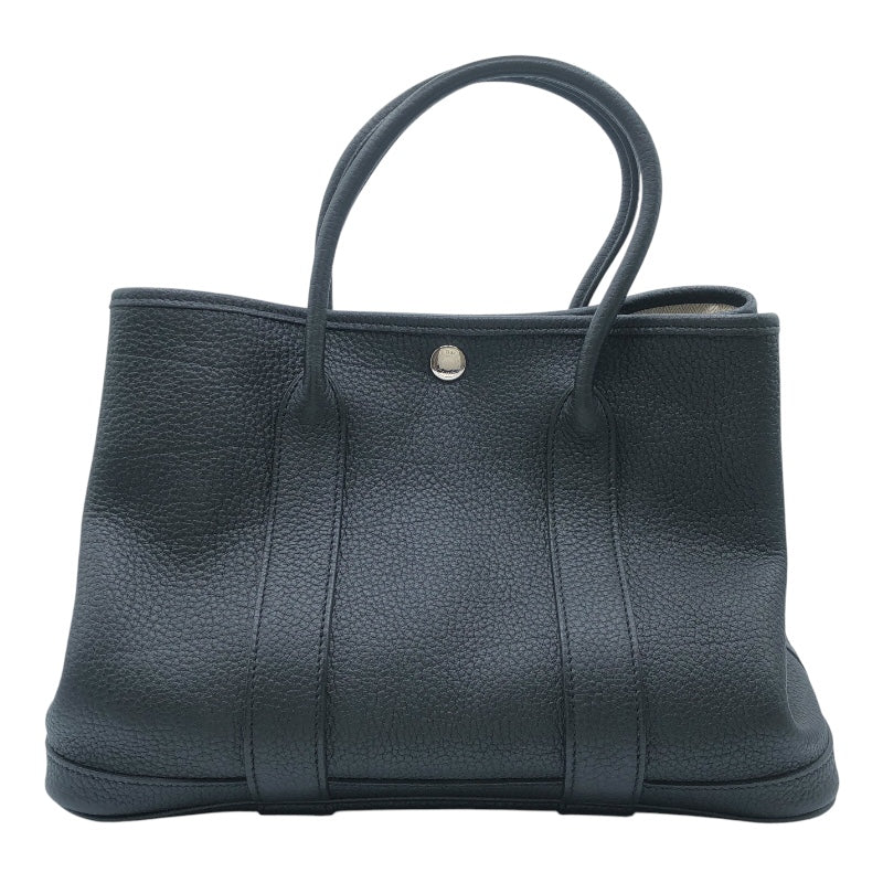 エルメス HERMES ガーデンパーティTPM □O刻 ブラック　シルバー金具 ネゴンダ レディース ハンドバッグ