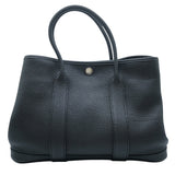 エルメス HERMES ガーデンパーティTPM □O刻 ブラック　シルバー金具 ネゴンダ レディース ハンドバッグ