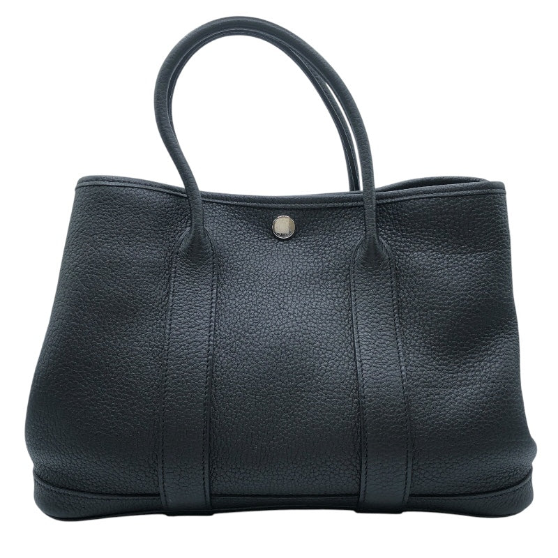 エルメス HERMES ガーデンパーティTPM □O刻 ブラック　シルバー金具 ネゴンダ レディース ハンドバッグ