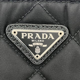 プラダ PRADA インプントゥキルティングショルダーバッグ 1BH026 ブラック シルバー金具 ナイロン レディース ショルダーバッグ