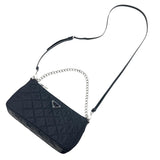 プラダ PRADA インプントゥキルティングショルダーバッグ 1BH026 ブラック シルバー金具 ナイロン レディース ショルダーバッグ