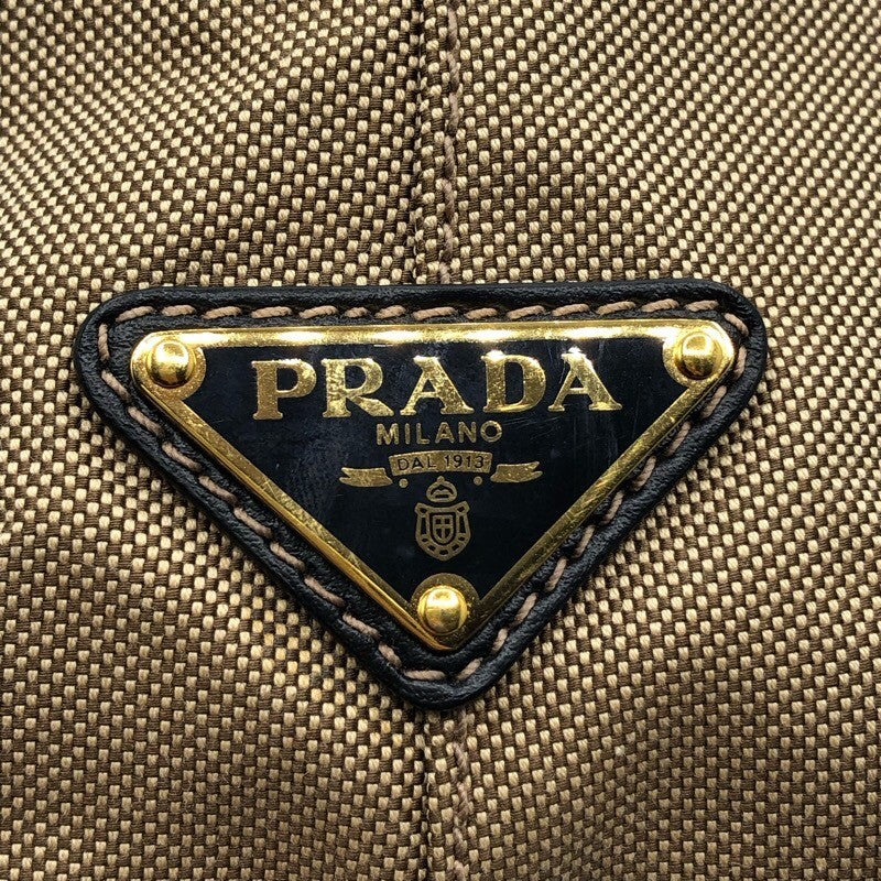 プラダ PRADA ロゴジャガード トートバッグ ベージュ ナイロンジャガード レディース トートバッグ