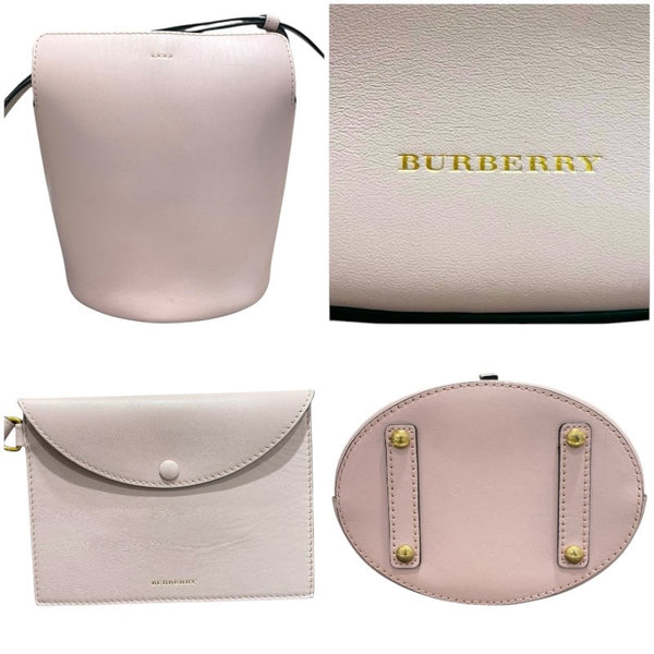 バーバリーロンドン  BURBERRY LONDON バケットショルダーバッグ ピンク レザー レディース ショルダーバッグ